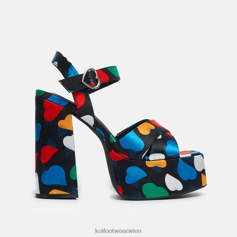 Ferse | Koi Footwear Schwarze Plateau-Absätze mit Zuckertaschen B6R0446 Schwarz Frauen