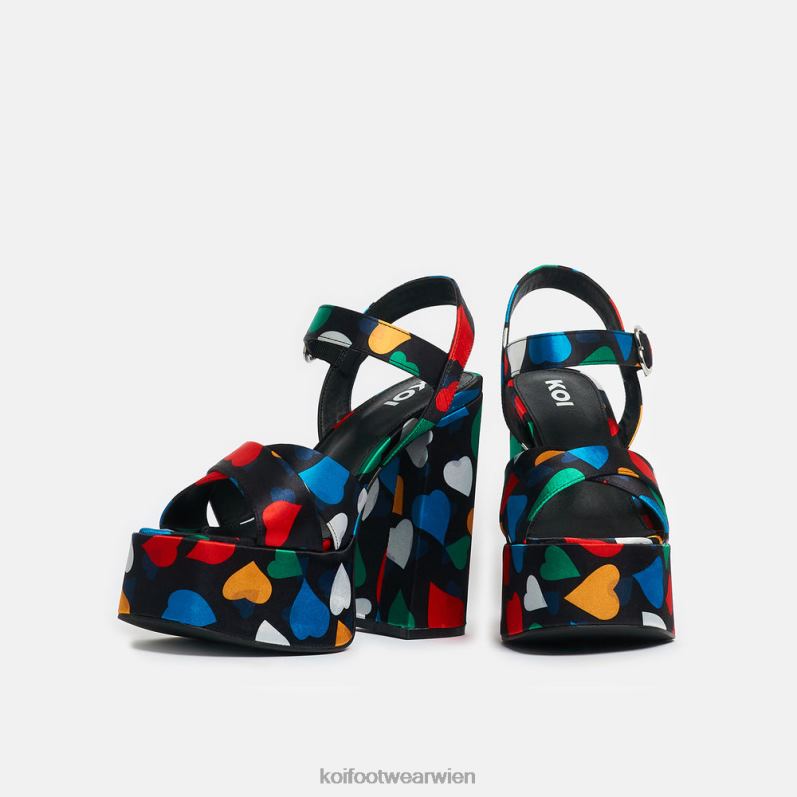 Ferse | Koi Footwear Schwarze Plateau-Absätze mit Zuckertaschen B6R0446 Schwarz Frauen