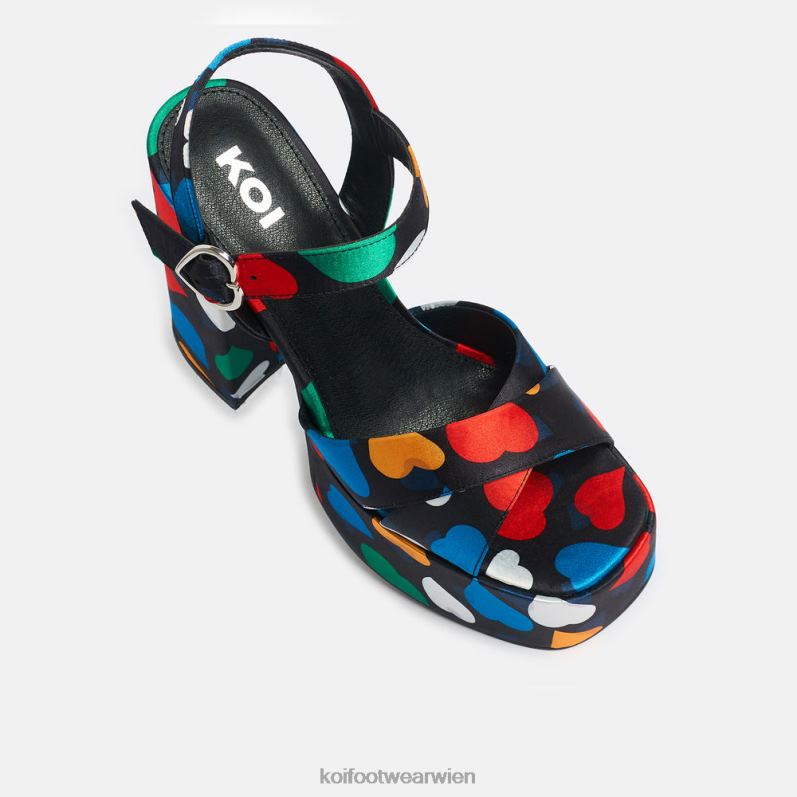 Ferse | Koi Footwear Schwarze Plateau-Absätze mit Zuckertaschen B6R0446 Schwarz Frauen