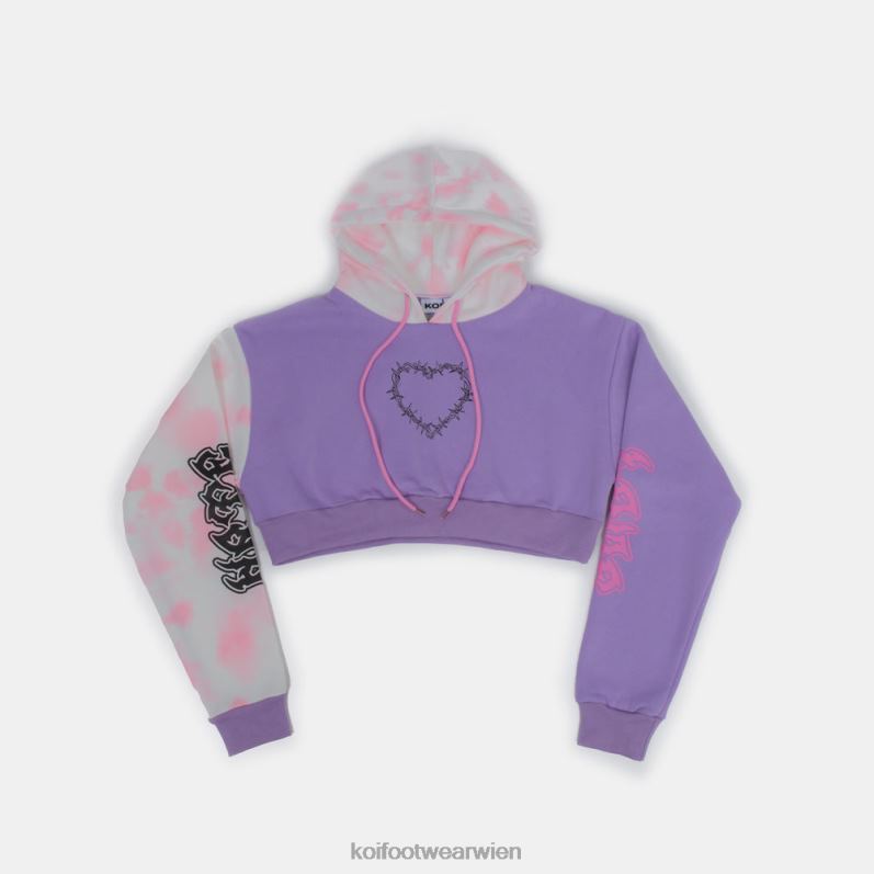 Kleidung Koi Footwear Yami verkürzter Kapuzenpullover B6R04157 lila Frauen