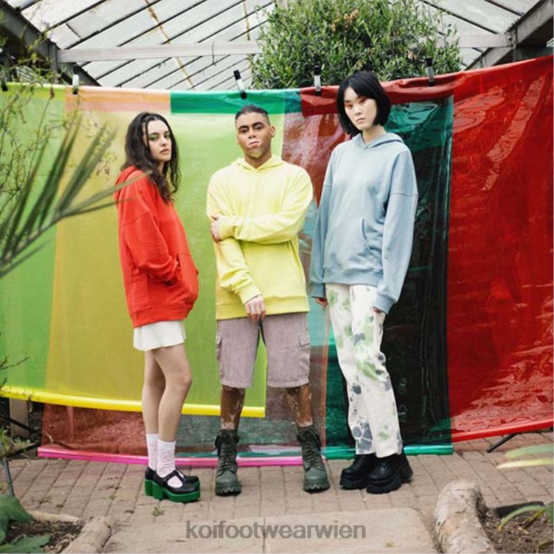 Kleidung Koi Footwear Übergroßer Kapuzenpullover mit eingelegtem Schleim B6R04164 Grün Frauen