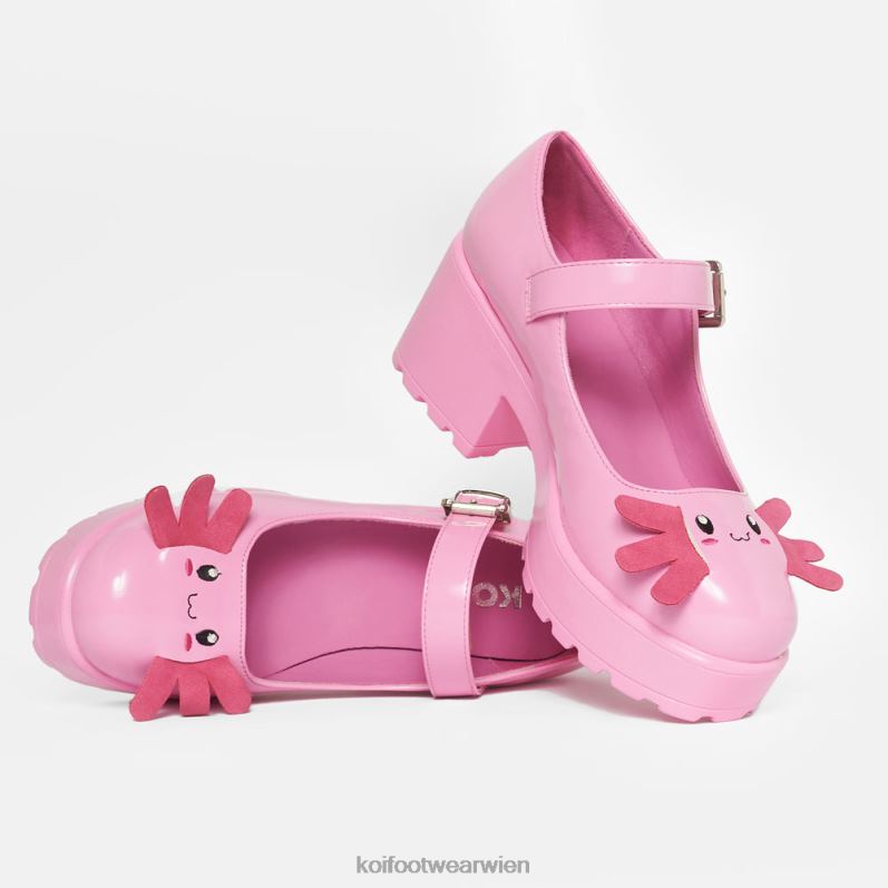 Mary-Jane-Schuh | Koi Footwear Tira Mary Janes Aztec Axolotl Edition B6R0423 Rosa Frauen