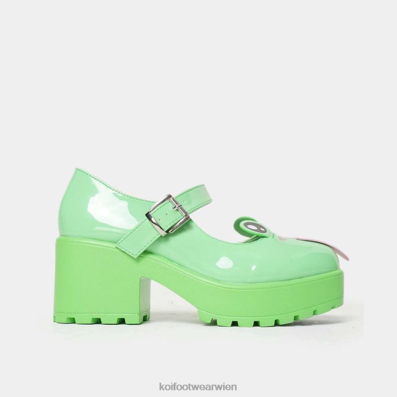 Mary-Jane-Schuh | Koi Footwear Tira Mary Janes Cheeky Frog Edition B6R0419 Grün Frauen