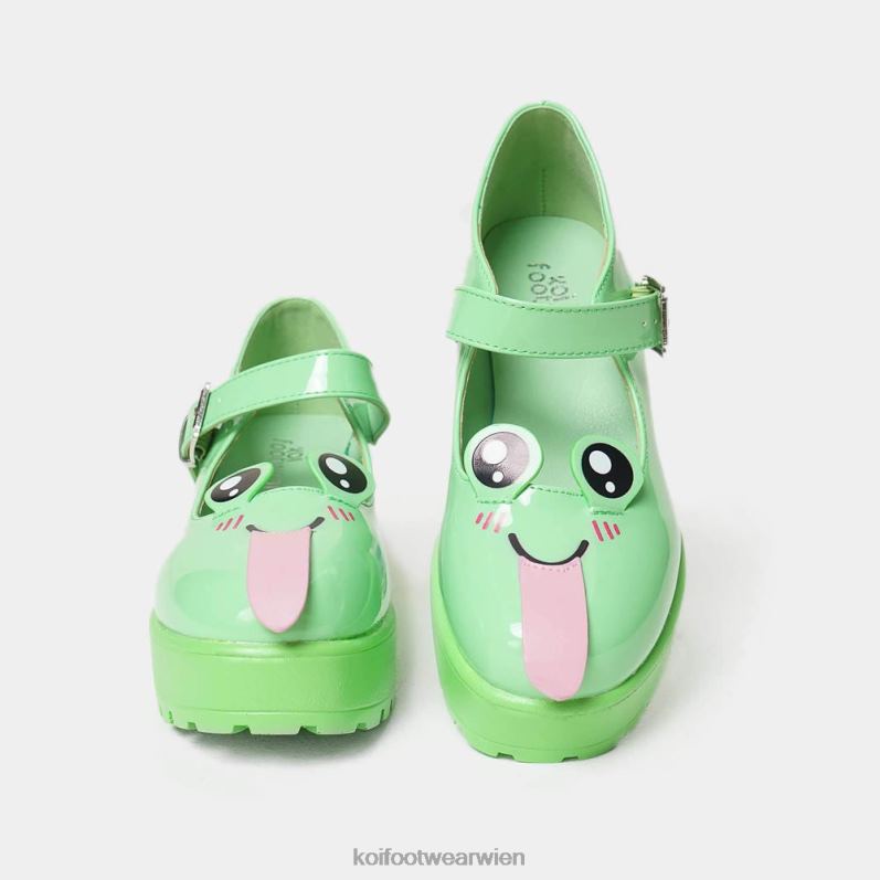 Mary-Jane-Schuh | Koi Footwear Tira Mary Janes Cheeky Frog Edition B6R0419 Grün Frauen