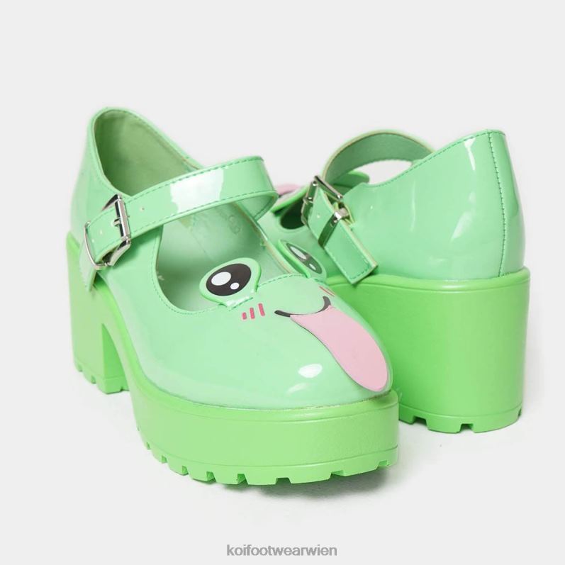Mary-Jane-Schuh | Koi Footwear Tira Mary Janes Cheeky Frog Edition B6R0419 Grün Frauen