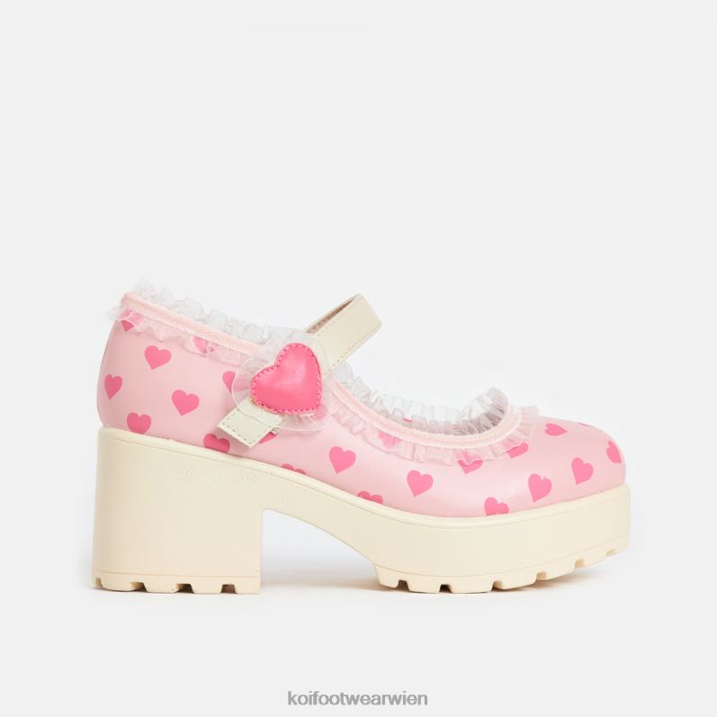 Mary-Jane-Schuh | Koi Footwear Tira Mary Janes Melanie Sweetheart Edition B6R0421 Beige Frauen