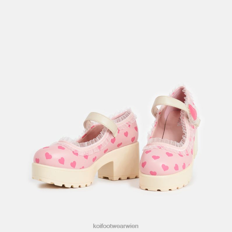 Mary-Jane-Schuh | Koi Footwear Tira Mary Janes Melanie Sweetheart Edition B6R0421 Beige Frauen