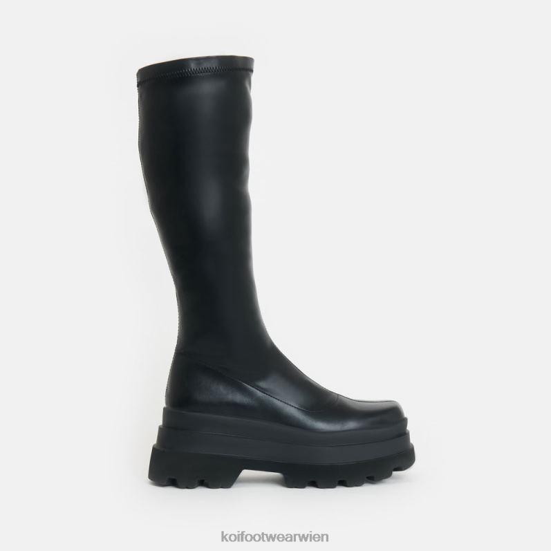 oberschenkelhoher Stiefel | Koi Footwear Tolan Trident kniehohe Stiefel B6R0484 Schwarz Frauen