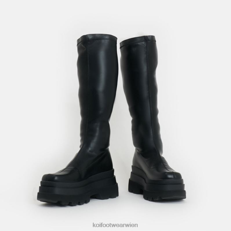 oberschenkelhoher Stiefel | Koi Footwear Tolan Trident kniehohe Stiefel B6R0484 Schwarz Frauen