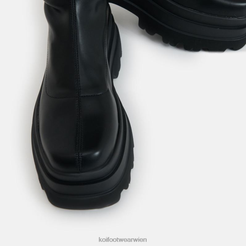 oberschenkelhoher Stiefel | Koi Footwear Tolan Trident kniehohe Stiefel B6R0484 Schwarz Frauen