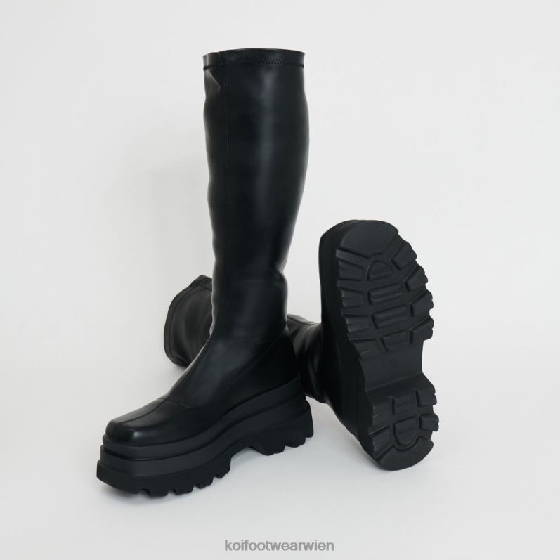 oberschenkelhoher Stiefel | Koi Footwear Tolan Trident kniehohe Stiefel B6R0484 Schwarz Frauen