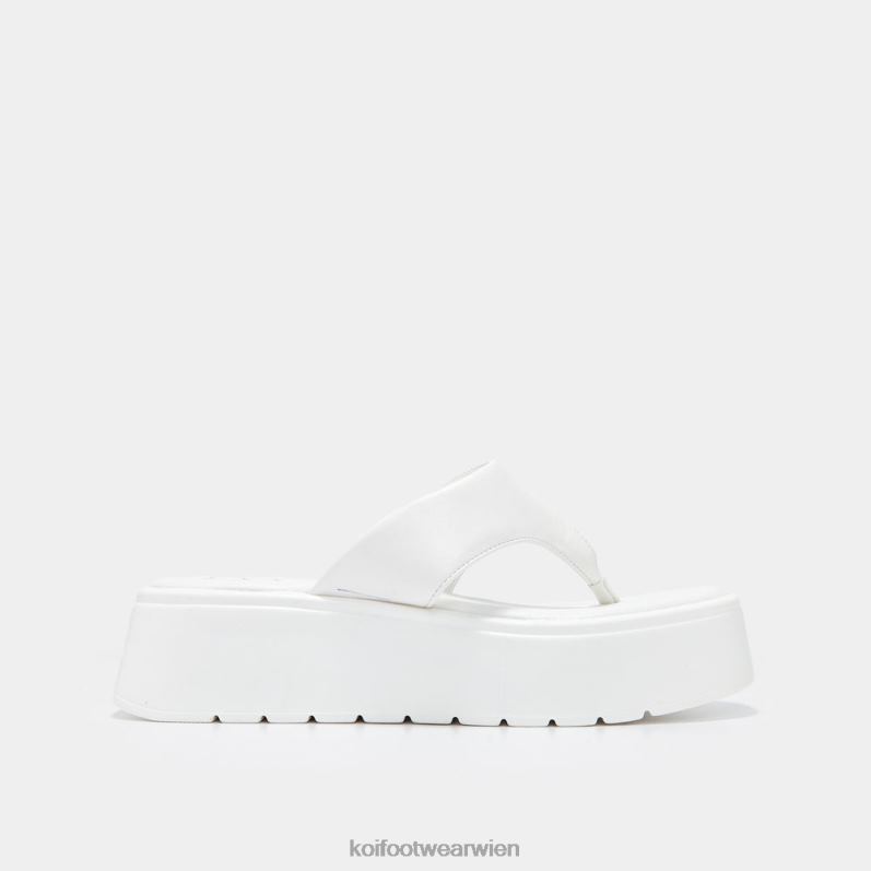Sandale | Koi Footwear Alora klobige Tanga-Slider B6R04142 Weiß Frauen
