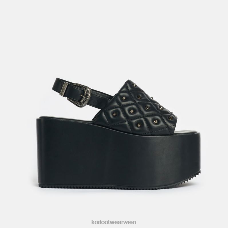 Sandale | Koi Footwear Imperial Web Mega-Plateau-Sandalen B6R04131 Schwarz Frauen