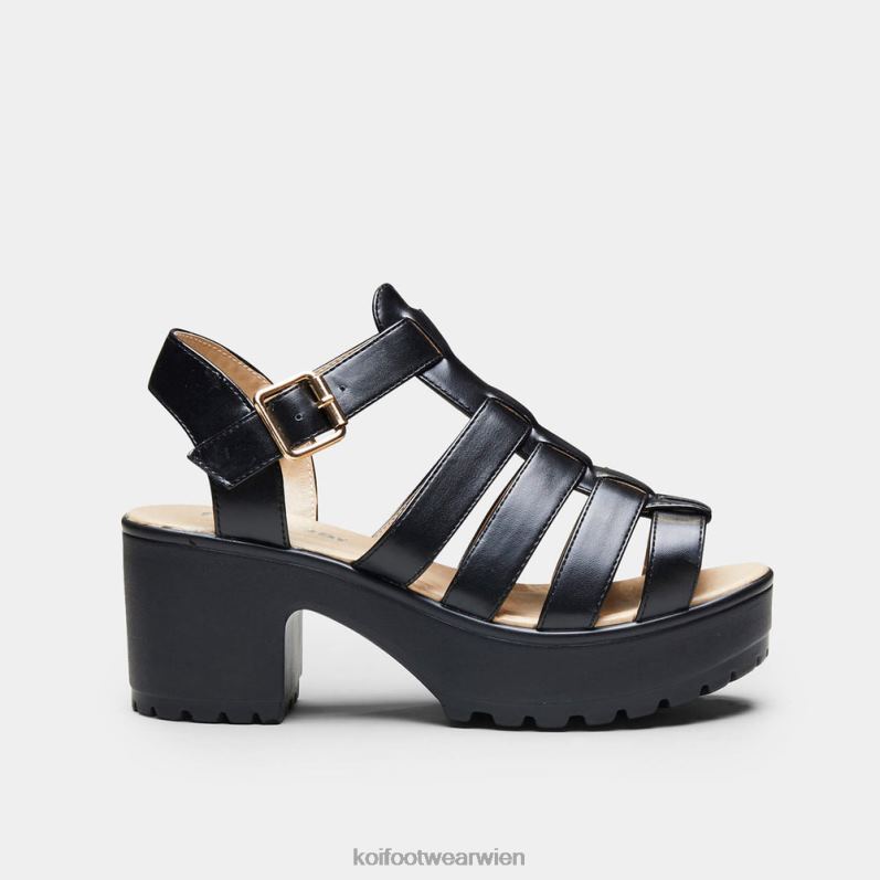 Sandale | Koi Footwear Sii Riemchensandalen mit Stollen B6R04137 Schwarz Frauen