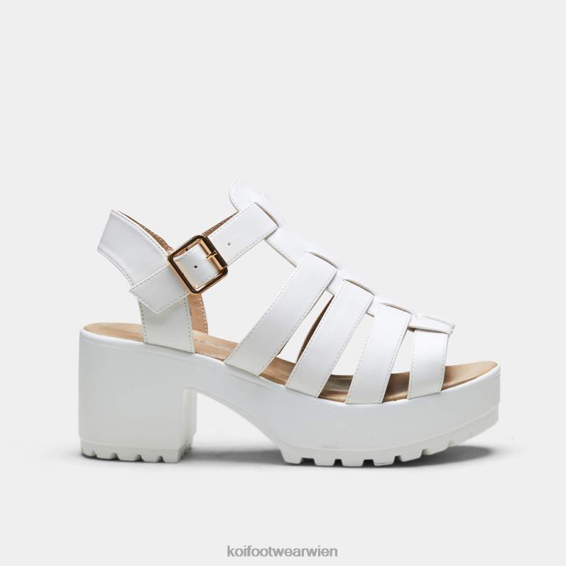 Sandale | Koi Footwear Sii Riemchensandalen mit Stollen B6R04138 Weiß Frauen