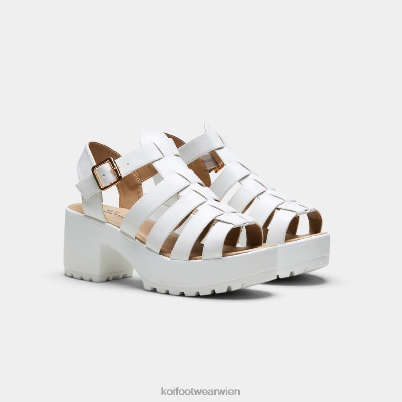 Sandale | Koi Footwear Sii Riemchensandalen mit Stollen B6R04138 Weiß Frauen