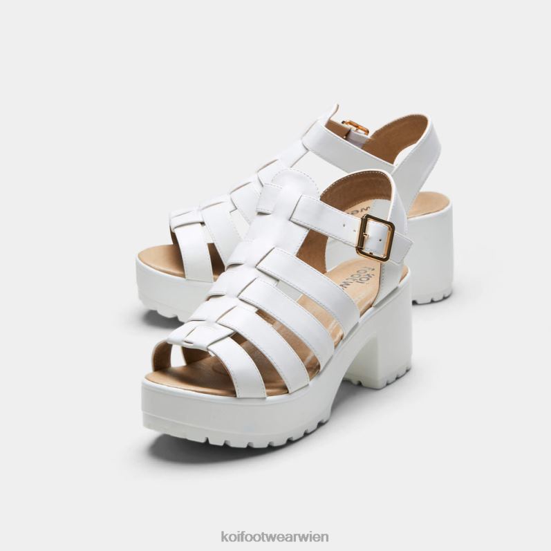 Sandale | Koi Footwear Sii Riemchensandalen mit Stollen B6R04138 Weiß Frauen
