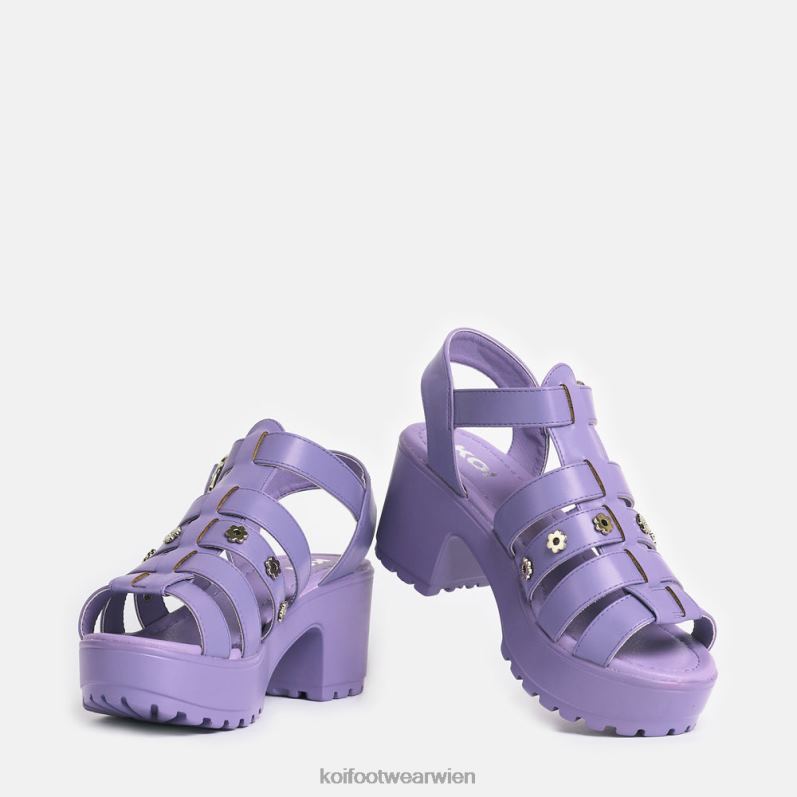 Sandale | Koi Footwear Wüstenparadies-Orchideenblumen-Sandalen B6R04126 lila Frauen