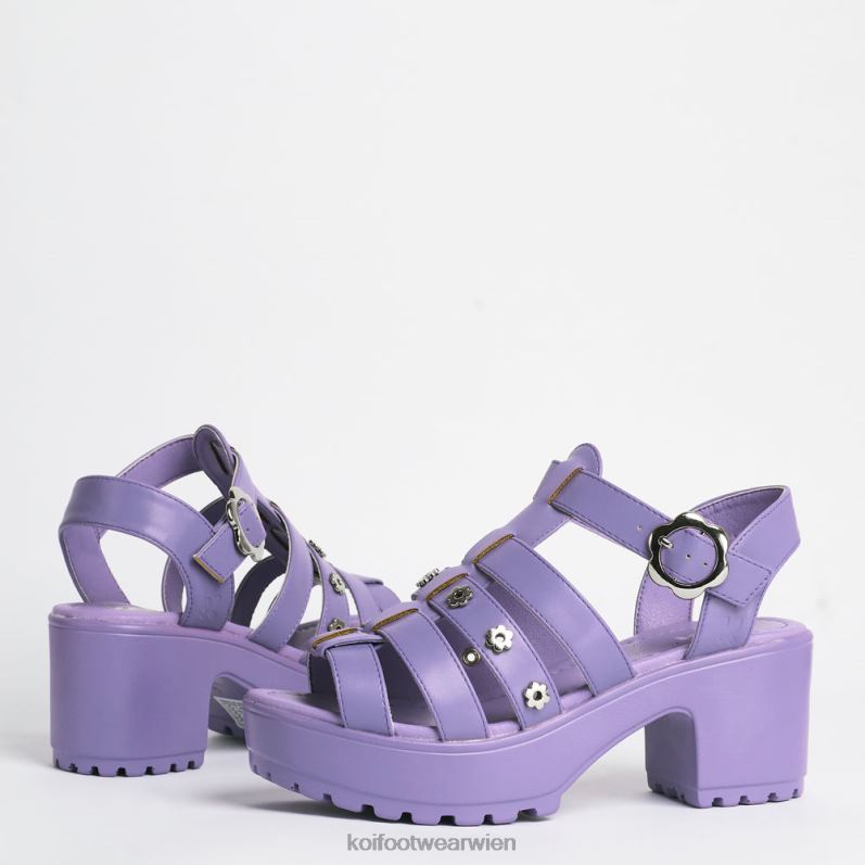 Sandale | Koi Footwear Wüstenparadies-Orchideenblumen-Sandalen B6R04126 lila Frauen