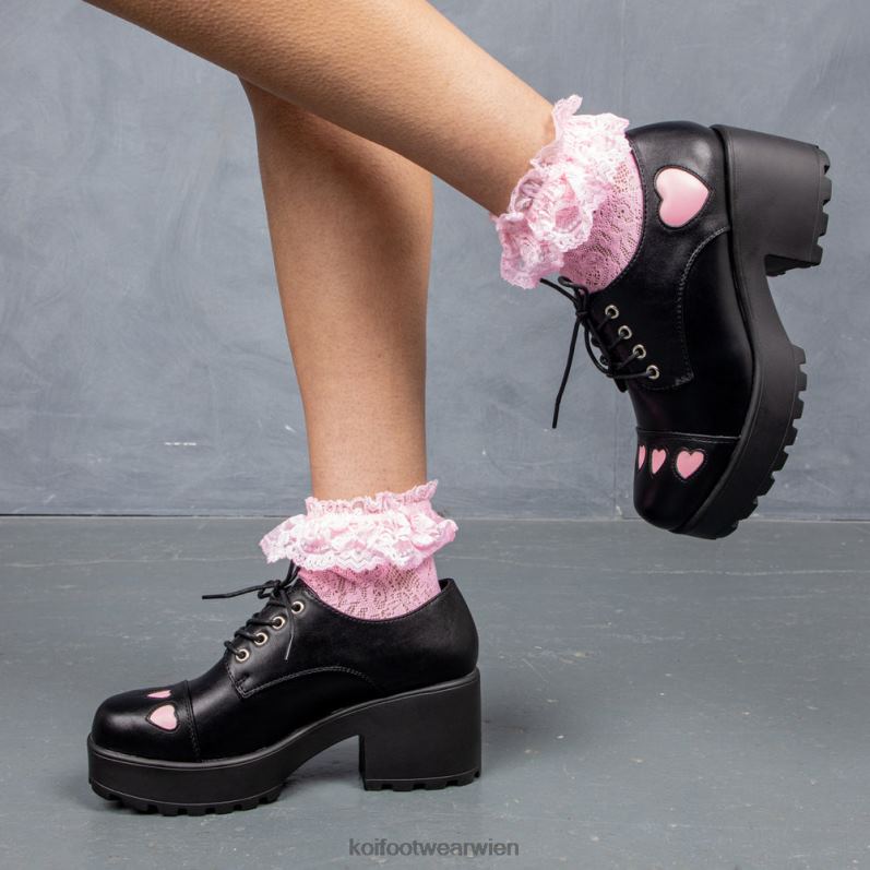 Schuh | Koi Footwear Tennis-Herz-Schuhe B6R0453 Schwarz Frauen