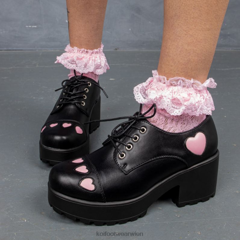 Schuh | Koi Footwear Tennis-Herz-Schuhe B6R0453 Schwarz Frauen