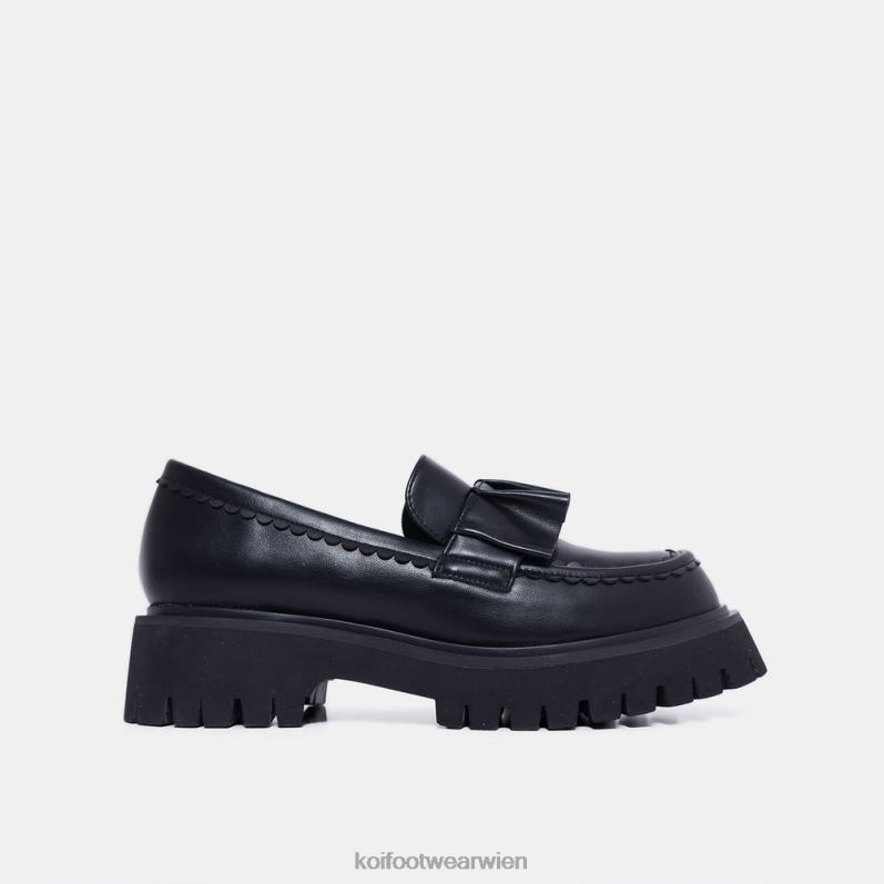 Slipper | Koi Footwear Loafer mit Weidenrüschen B6R0447 Schwarz Frauen