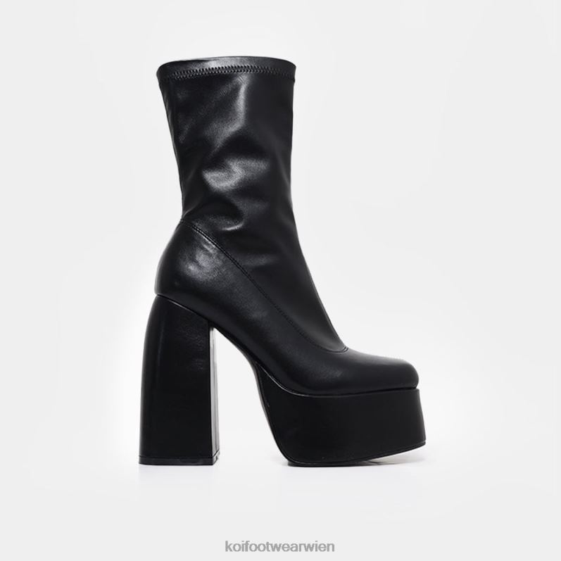 Boot | Koi Footwear Akiba Socken-Plateau-Absätze B6R04152 Schwarz Frauen
