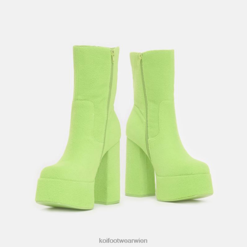 Boot | Koi Footwear Dipsy flauschige Plateaustiefel B6R0499 Grün Frauen