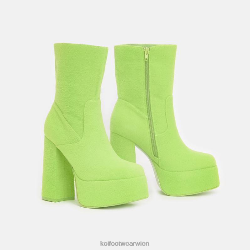 Boot | Koi Footwear Dipsy flauschige Plateaustiefel B6R0499 Grün Frauen