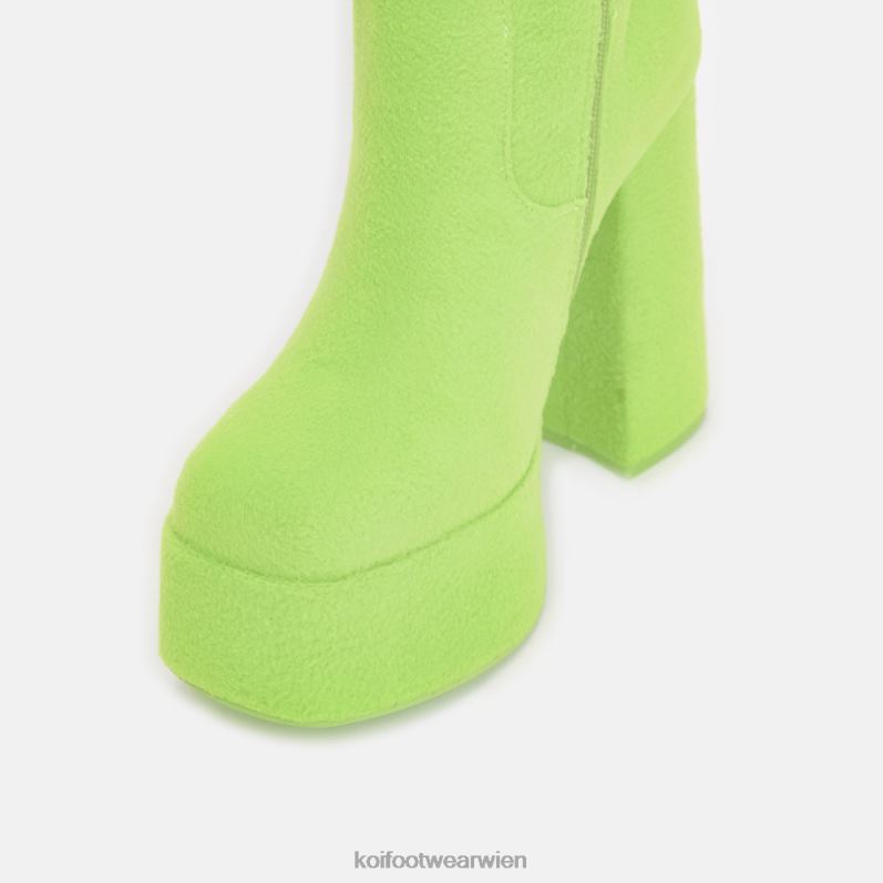 Boot | Koi Footwear Dipsy flauschige Plateaustiefel B6R0499 Grün Frauen