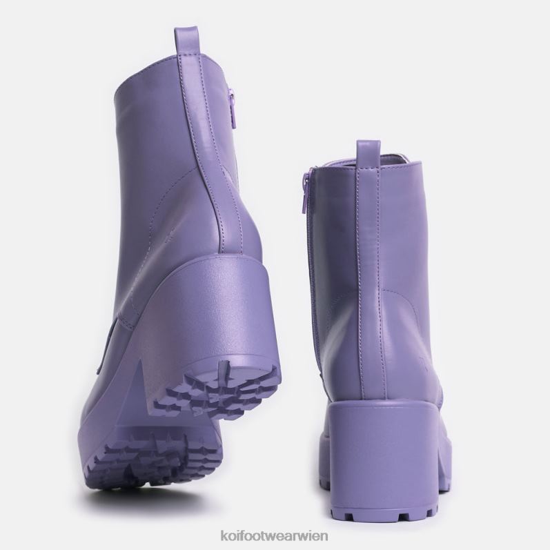 Boot | Koi Footwear Gin-Lavendel-Plateau-Militärstiefel B6R0474 lila Frauen