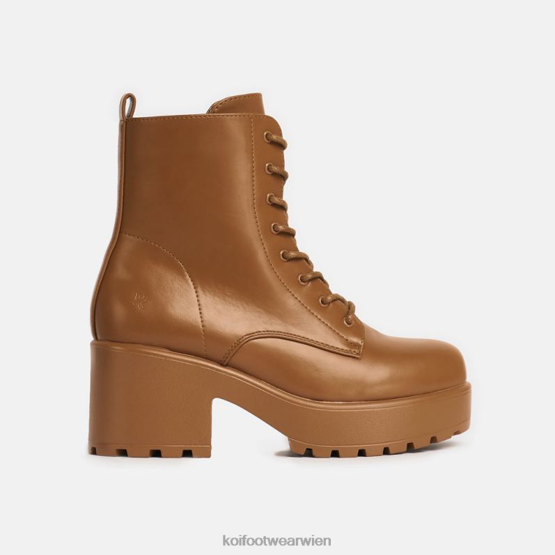 Boot | Koi Footwear Gin-verbrannte Plateau-Militärstiefel B6R0473 orange Frauen
