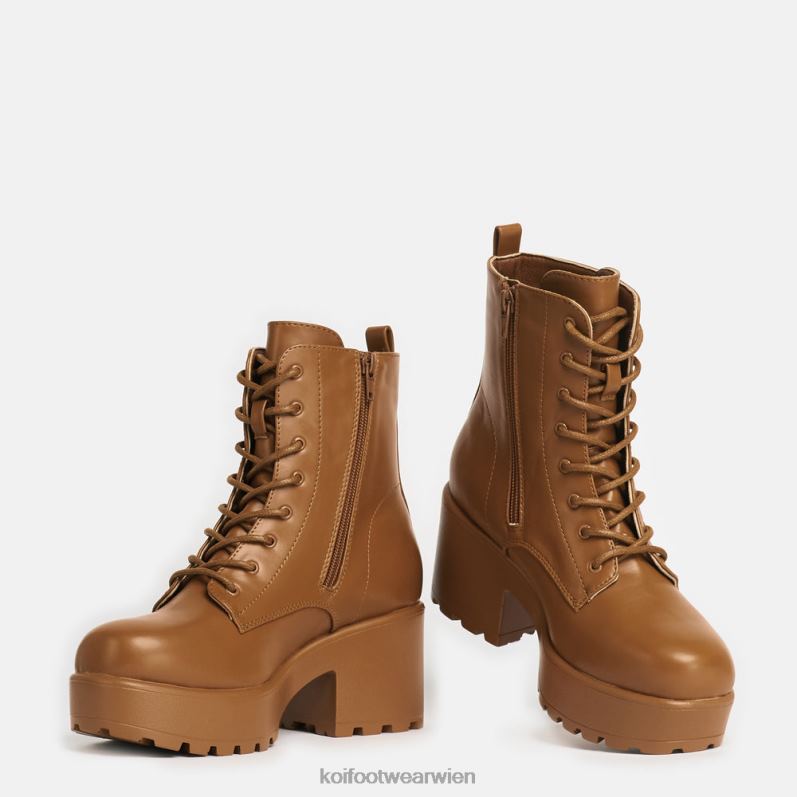 Boot | Koi Footwear Gin-verbrannte Plateau-Militärstiefel B6R0473 orange Frauen