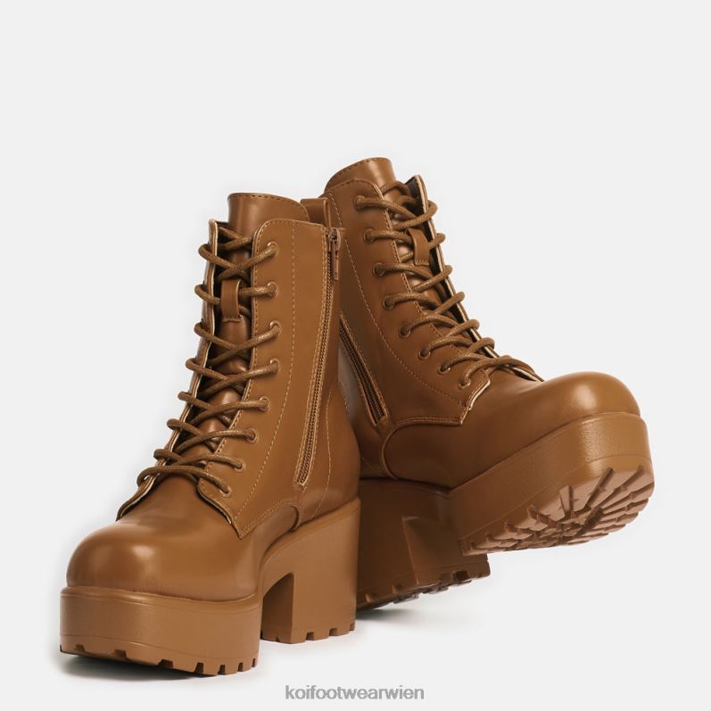 Boot | Koi Footwear Gin-verbrannte Plateau-Militärstiefel B6R0473 orange Frauen