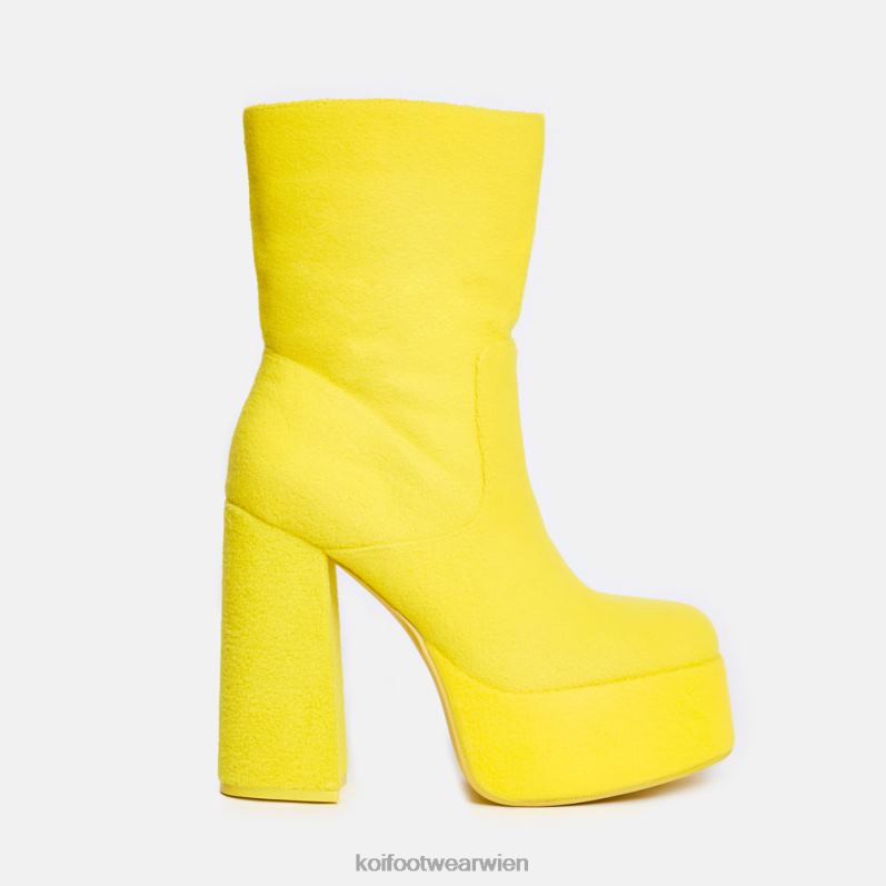 Boot | Koi Footwear Laa laa flauschige Plateaustiefel B6R04100 Gelb Frauen
