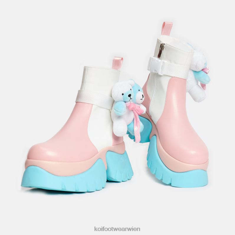 Boot | Koi Footwear Pastellfarbene Teddybär-Plateaustiefel B6R04107 multi Frauen