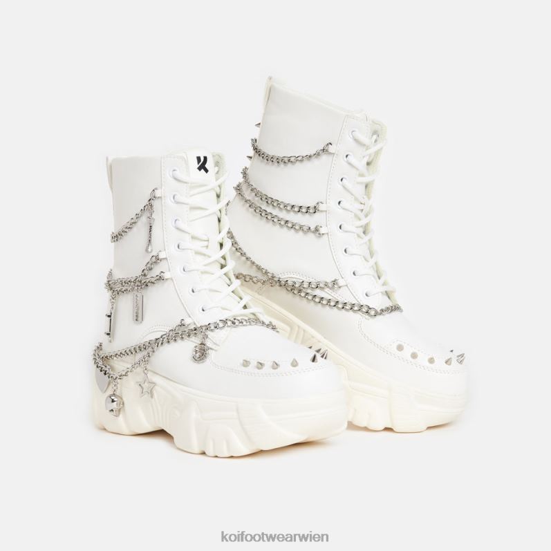 Boot | Koi Footwear entbeinte Fang-Mystic-Charm-Stiefel B6R0490 Weiß Frauen