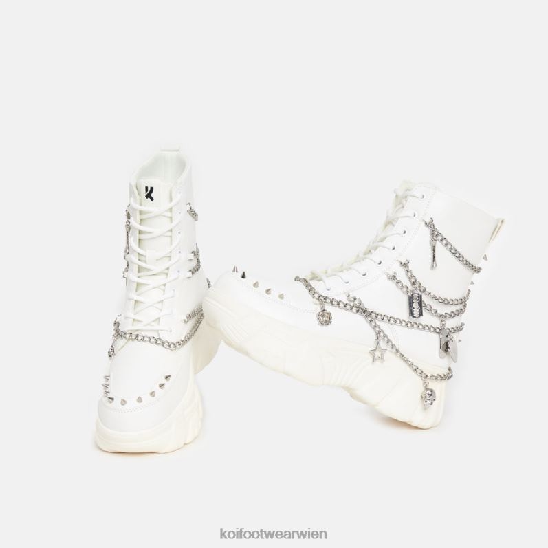 Boot | Koi Footwear entbeinte Fang-Mystic-Charm-Stiefel B6R0490 Weiß Frauen