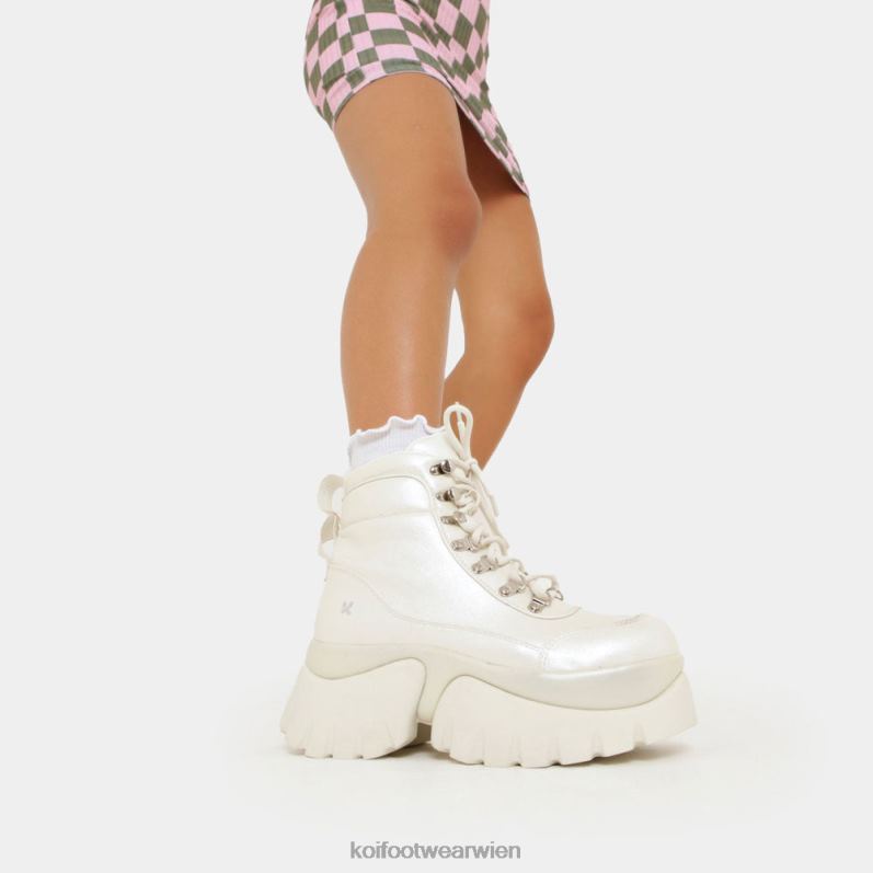 Boot | Koi Footwear klebrige Plateaustiefel B6R0478 Weiß Frauen