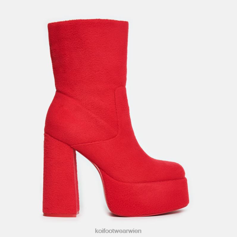 Boot | Koi Footwear po flauschige Plateaustiefel B6R04101 Rot Frauen