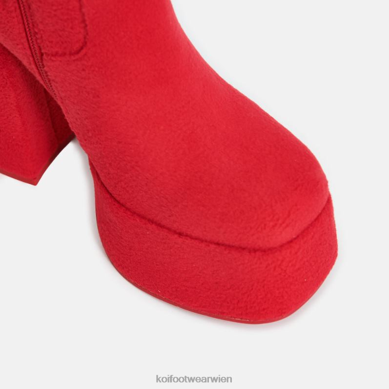 Boot | Koi Footwear po flauschige Plateaustiefel B6R04101 Rot Frauen