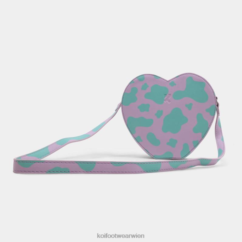 Zubehörteil Koi Footwear Funky Town Tasche mit lila Kuh-Print B6R04171 lila Frauen