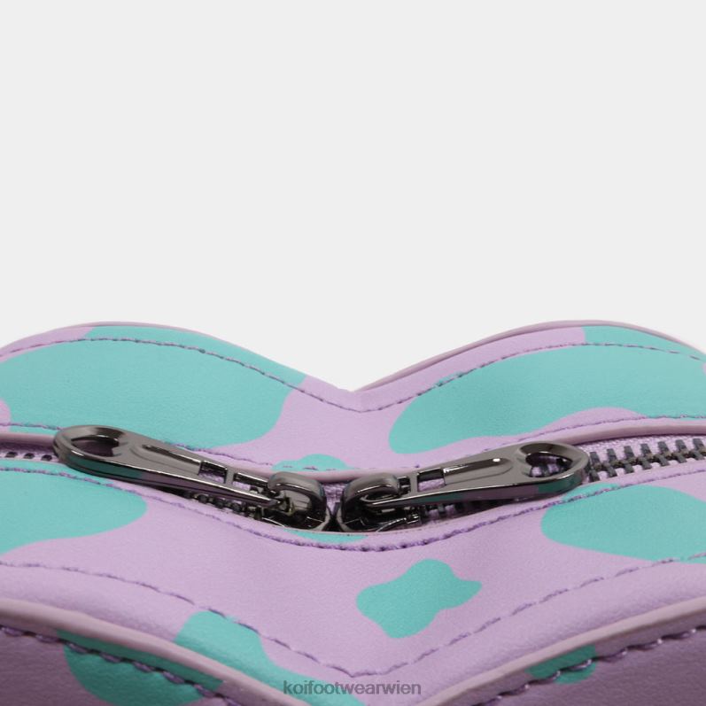 Zubehörteil Koi Footwear Funky Town Tasche mit lila Kuh-Print B6R04171 lila Frauen