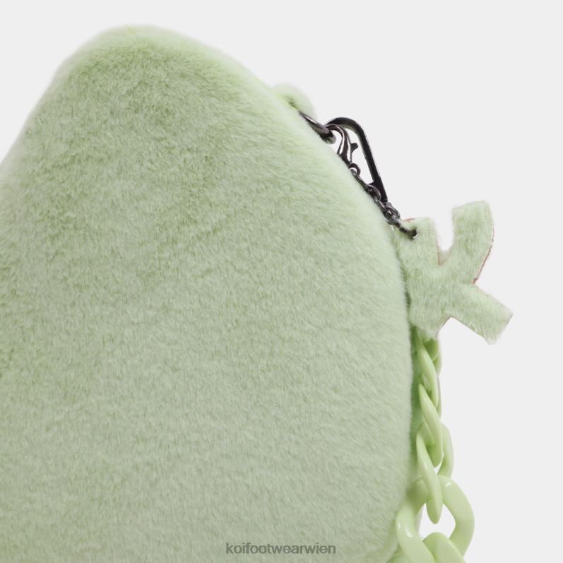 Zubehörteil Koi Footwear Grüne Wolke Herz flattert Kunstpelztasche B6R04169 Grün Frauen