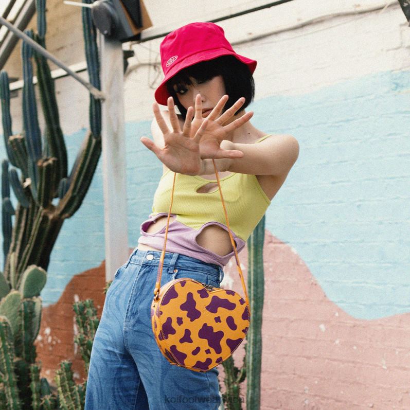 Zubehörteil Koi Footwear Tasche mit coolem Town-Kuh-Print B6R04170 orange Frauen