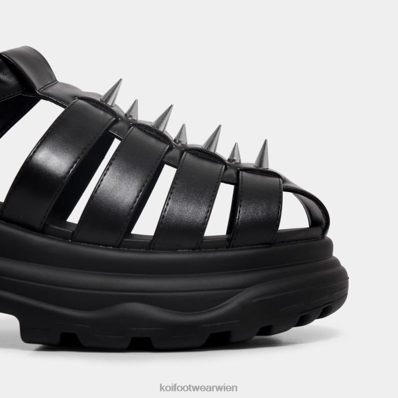 klobige Sandale | Koi Footwear Enclave klobige Sandalen mit Spikes B6R04214 Schwarz Männer