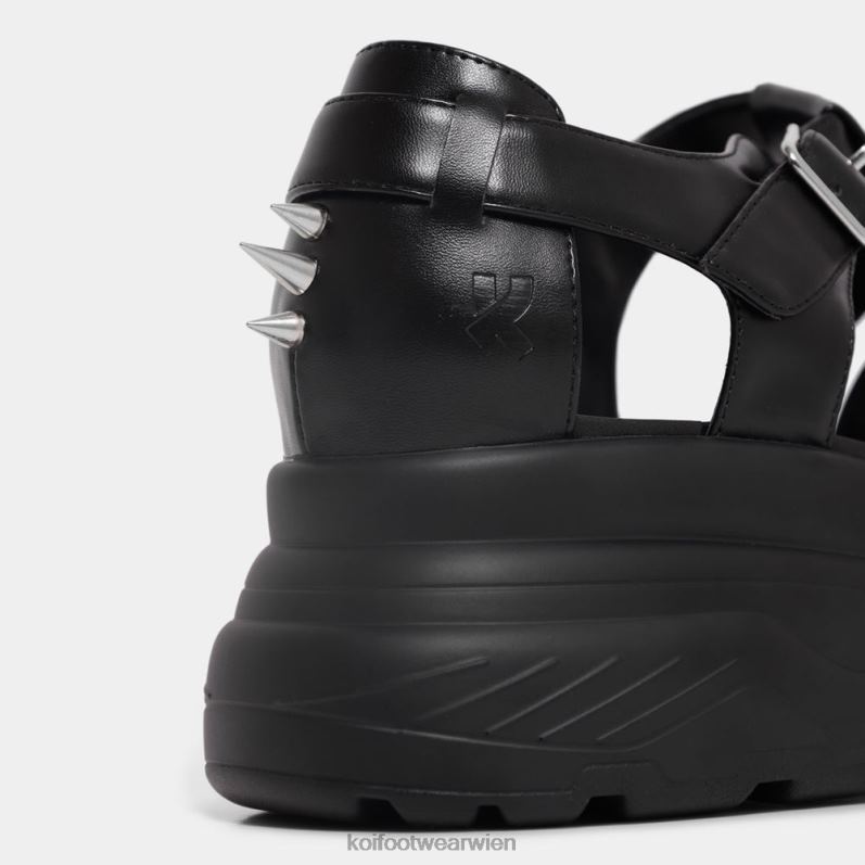klobige Sandale | Koi Footwear Enclave klobige Sandalen mit Spikes B6R04214 Schwarz Männer