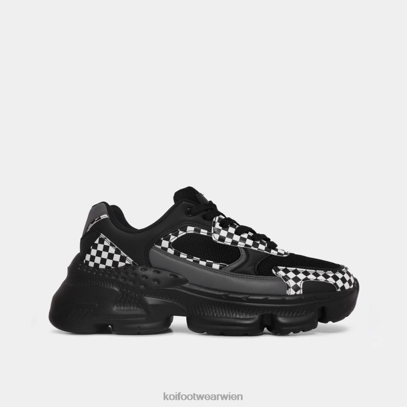 Trainer | Koi Footwear Formationskarierte Atomtrainer B6R04211 Schwarz Männer