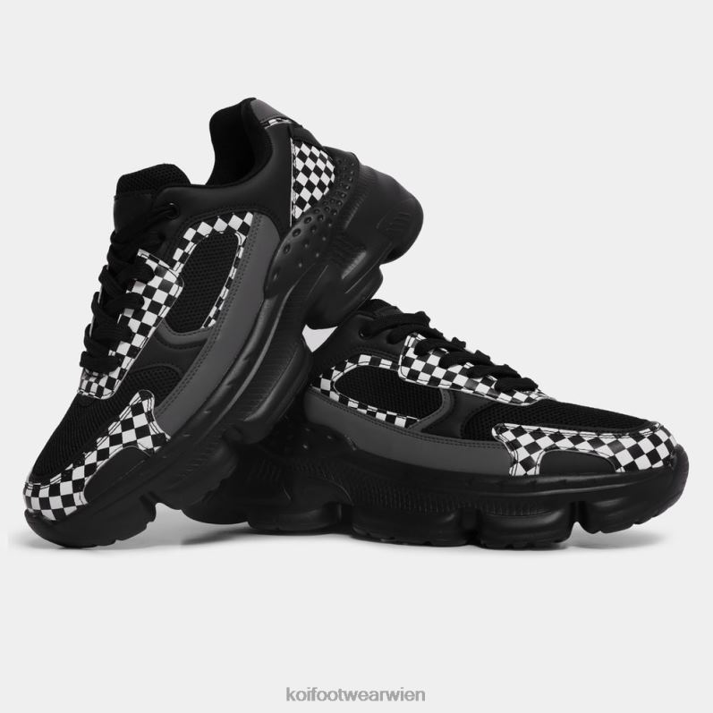 Trainer | Koi Footwear Formationskarierte Atomtrainer B6R04211 Schwarz Männer